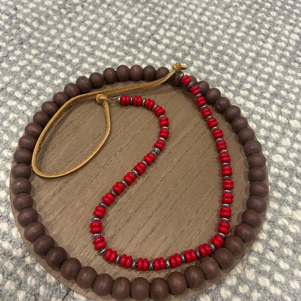 Red Beaded Necklace
